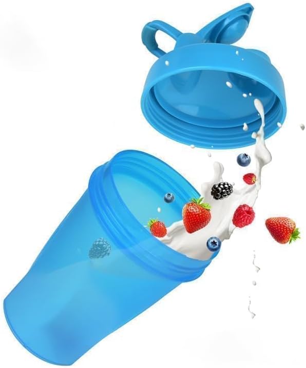 Shaker Bottle A Pure Pacific Blue 12Oz 400ml Made of PP5 | Small, Measurement Marks, Stainless Whisk Blender Mixer Ball, BPA Free, -4~248 °F, Perfect for Nutrition, Protein, Keto, Juice Powder Shaking