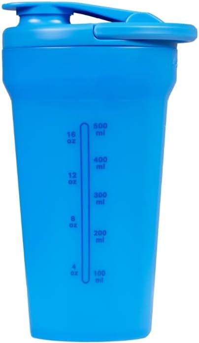 Hydrojug 20 oz Noiseless Shaker Bottle – 100% Leakproof Shaker Cup for Protein Mixes, Pre-Workout & Supplement Shakes – Durable, Easy Clean Design, Cobalt
