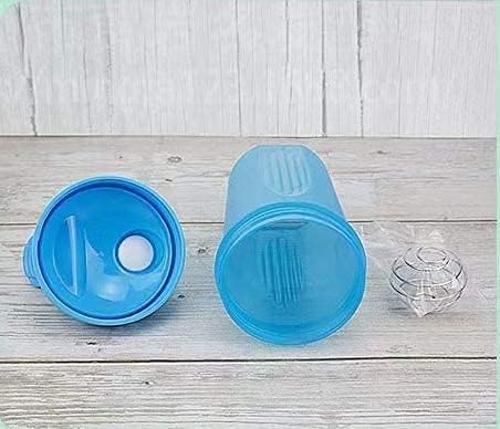Shaker Bottle A Pure Pacific Blue 12Oz 400ml Made of PP5 | Small, Measurement Marks, Stainless Whisk Blender Mixer Ball, BPA Free, -4~248 °F, Perfect for Nutrition, Protein, Keto, Juice Powder Shaking