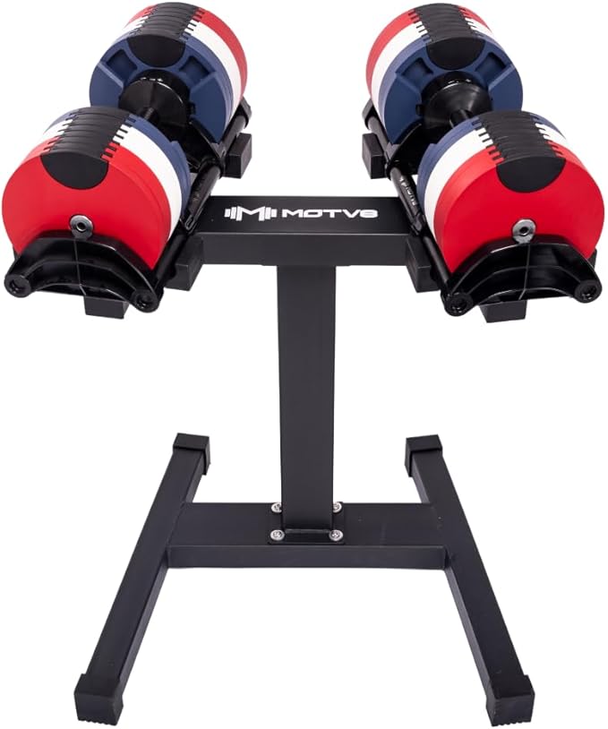 Probell 580 Adjustable Dumbbells - Motv8 Probell 580s, 5lbs - 80lbs Adjustable Free Weight Nuobell Style Dumbbells for Men and Women - Strength Training and Fitness