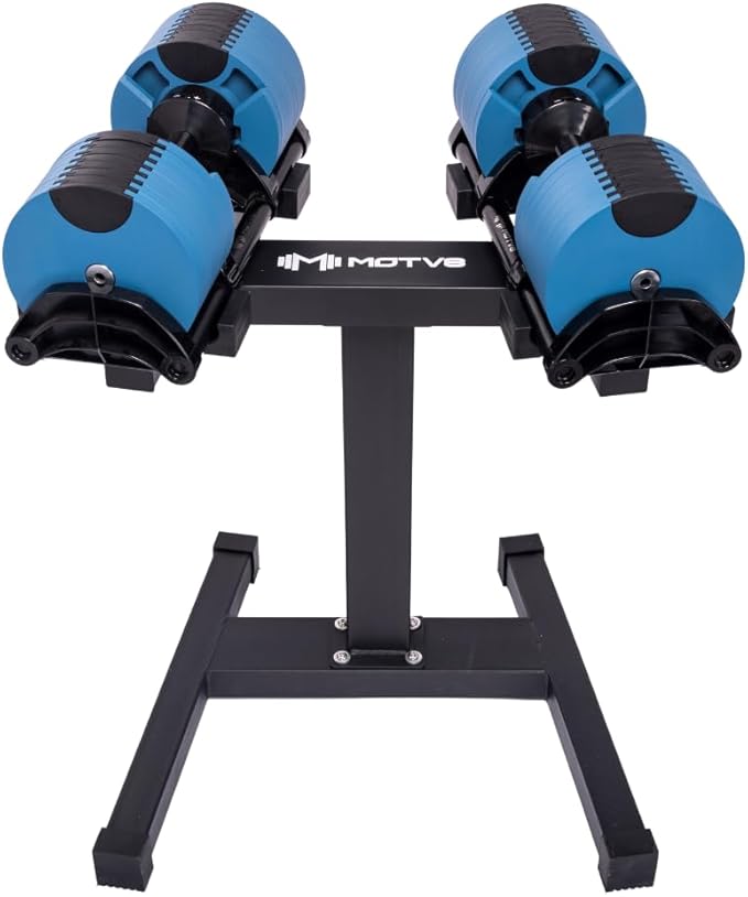 Probell 580 Adjustable Dumbbells - Motv8 Probell 580s, 5lbs - 80lbs Adjustable Free Weight Nuobell Style Dumbbells for Men and Women - Strength Training and Fitness