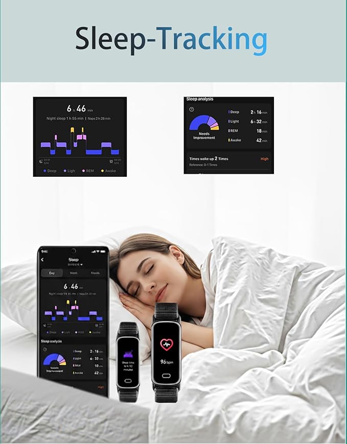 Fitness Tracker for Women Men, Fitness Watches with Heart Rate SpO2 Sleep Tracking,16 Sports Modes, SMS/SNS Notification Reminder IP68 Waterproof Activity Tracker for Android iOS Phone