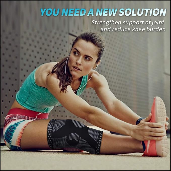 NEENCA Professional Knee Brace for Pain Relief, Medical Knee Support with Patella Pad & Side Stabilizers, Compression Knee Sleeve for Meniscus Tear, ACL, Joint Pain, Runner, Workout