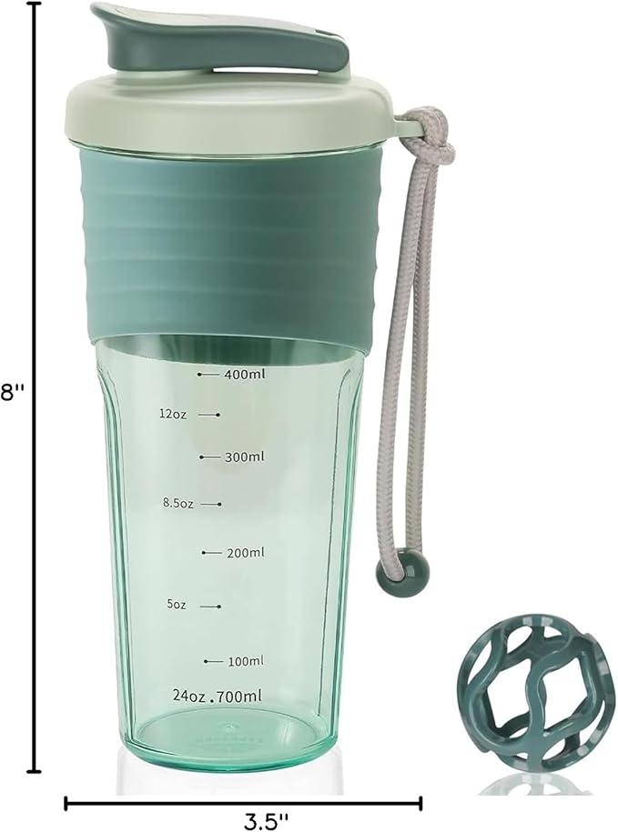 Protein Shaker Bottle,Sports Blender Bottles for Protein Mixes with Whisk Ball,Mixer Bottle,Portable Pre Workout Whey Protein Drink Shaker Cup,Midnight Blue