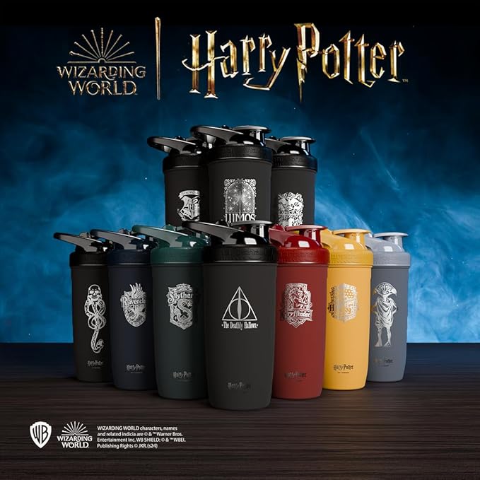 Smartshake Reforce Stainless Steel Harry Potter Deathly Hallows Style Shaker Bottle (900 ML /30oz) | Lightweight Resistance Sports Shaker Bottle with a Soft Lid | Leakproof, BPA Free & DEHP Free