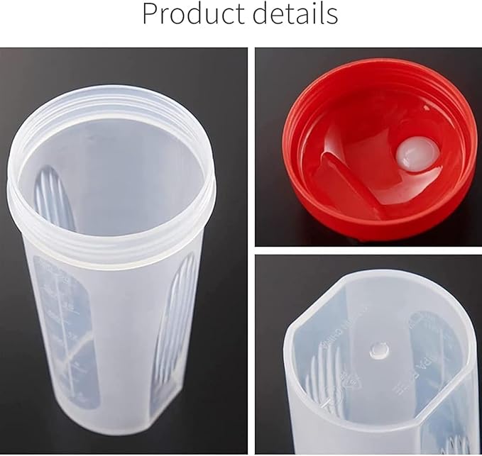 An Ergonomic Small Black Wide Mouth Shaker Cup,Made of Premium PP5 (BPA FREE),Modelized Scale Marks 4-8-12 Oz,Black Leakproof Screwable Cover Lid (Style May Vary) & Whisk,Free Replacement in 10 Months