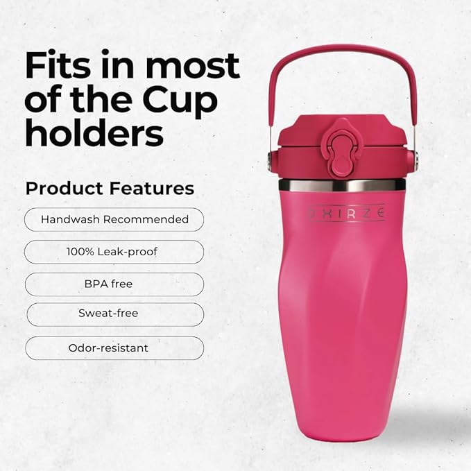 Shaker Bottle for Protein Mixes – Double Wall Stainless Steel, For Shakes, Water, Smoothies, Cocktails –Leak-Proof, 26oz, Copper-Insulated Blender Cup, BPA-Free No Mixing Tools Needed, (Pink)