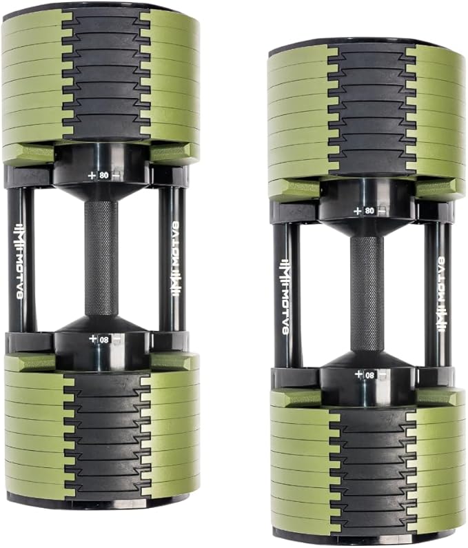 Probell 580 Adjustable Dumbbells - Motv8 Probell 580s, 5lbs - 80lbs Adjustable Free Weight Nuobell Style Dumbbells for Men and Women - Strength Training and Fitness