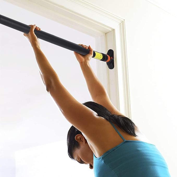 Pull Up Bar for Doorways, Chin Up Bar with Level Meter and Adjustable Width for Strength Training,No Screws Required, Weight Capacity 440 LBS