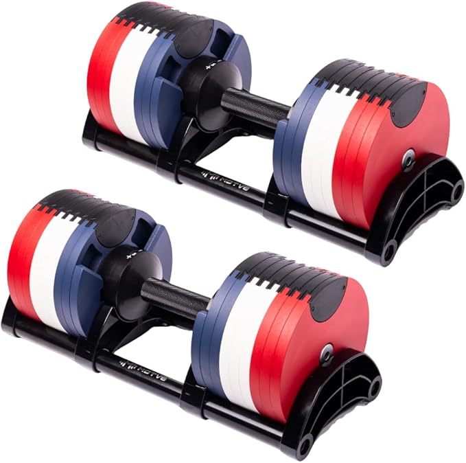 Probell 580 Adjustable Dumbbells - Motv8 Probell 580s, 5lbs - 80lbs Adjustable Free Weight Nuobell Style Dumbbells for Men and Women - Strength Training and Fitness