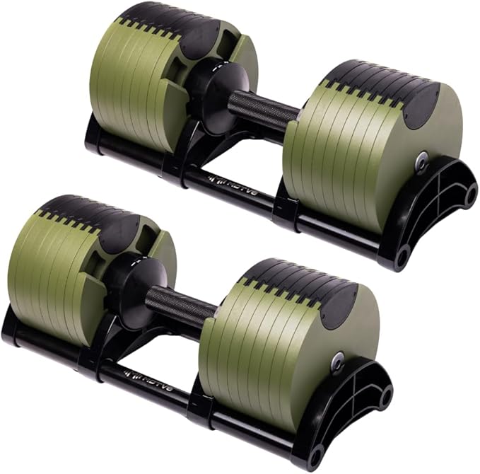 Probell 580 Adjustable Dumbbells - Motv8 Probell 580s, 5lbs - 80lbs Adjustable Free Weight Nuobell Style Dumbbells for Men and Women - Strength Training and Fitness