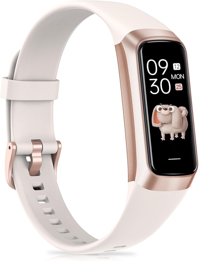 Fitness Tracker with 24/7Heart Rate, Blood Pressure, Sleep Tracking, Calorie, Activity Tracker with 1.1" AMOLED Color Screen, Waterproof Step Tracker for Android iPhones Women Men