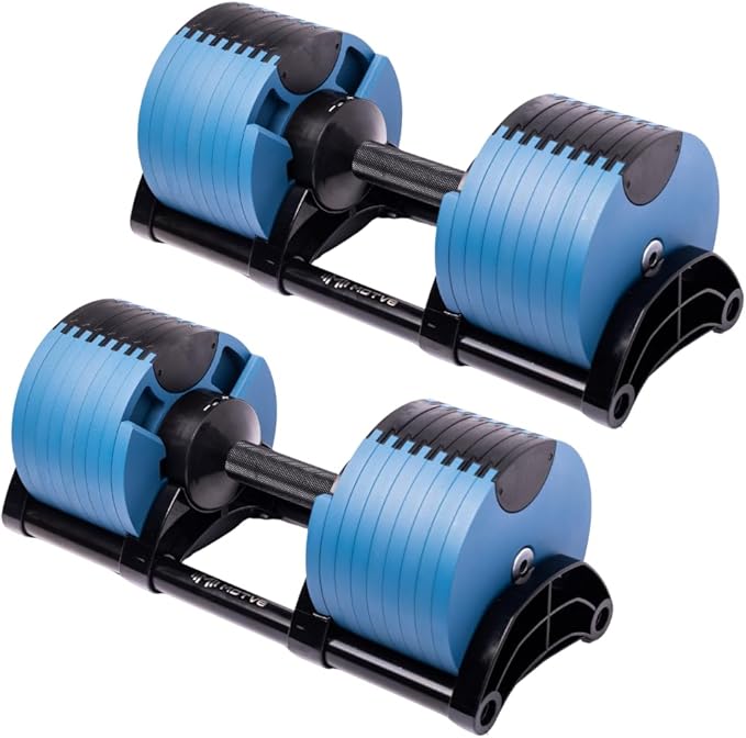 Probell 580 Adjustable Dumbbells - Motv8 Probell 580s, 5lbs - 80lbs Adjustable Free Weight Nuobell Style Dumbbells for Men and Women - Strength Training and Fitness