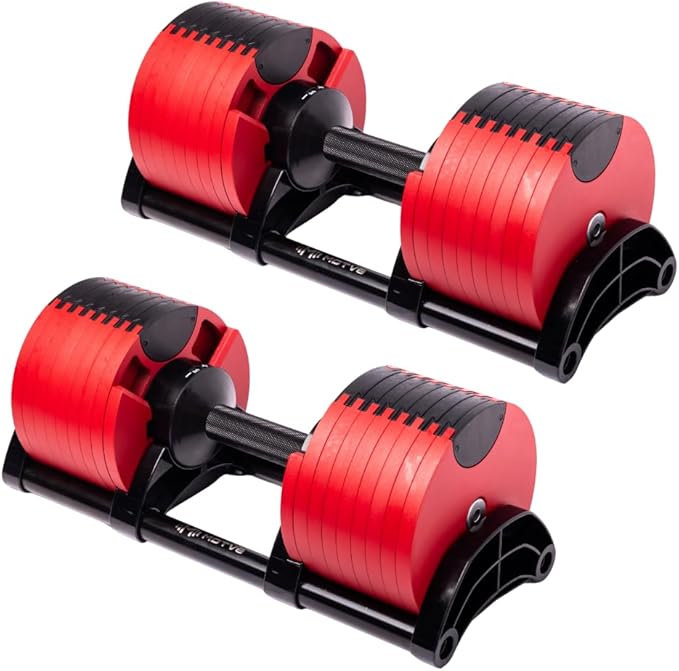 Probell 580 Adjustable Dumbbells - Motv8 Probell 580s, 5lbs - 80lbs Adjustable Free Weight Nuobell Style Dumbbells for Men and Women - Strength Training and Fitness