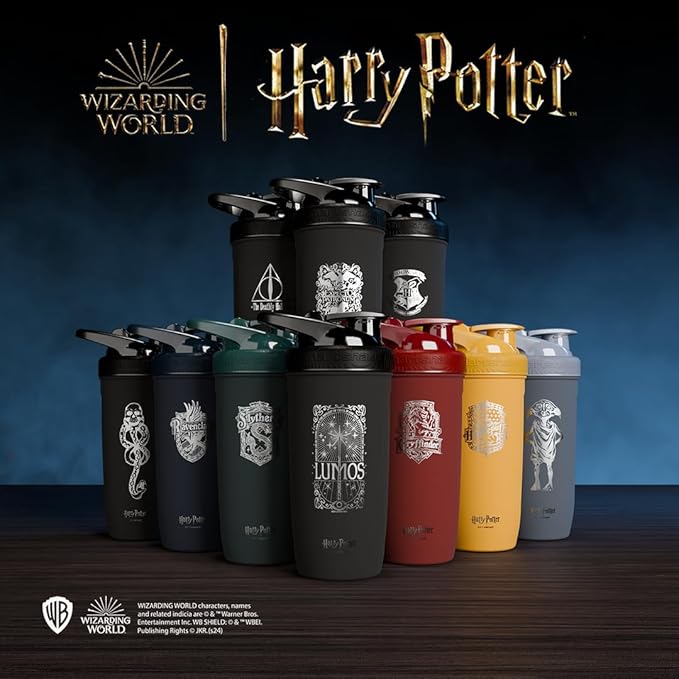 Smartshake Reforce Stainless Steel Harry Potter Lumos Style Shaker Bottle (900 ML /30oz) | Lightweight Resistance Sports Shaker Bottle with a Soft Lid | Leakproof, BPA Free & DEHP Free