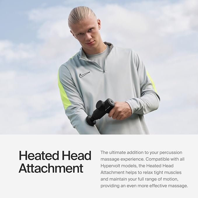 Hyperice |Hypervolt Go 2 Handheld Percussion Massage Gun Featuring Quiet Glide Technology, 3 Speeds, 2 Interchangeable Heads | Hypervolt Heated Head Attachment for All Hypervolt Models| Bundle