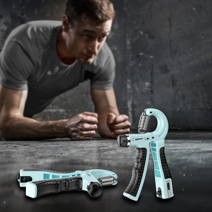 KDG Hand Grip Strengthener 2 Pack Adjustable Resistance 10-130 lbs Forearm Exerciser,Grip Strength Trainer for Muscle Building and Injury Recovery for Athletes