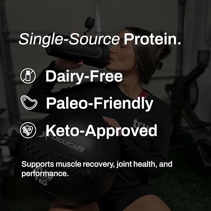 True Nutrition Grass Fed Beef Protein Powder Isolate - 29g of Paleo, Keto, Carnivore Beef Protein per Serving - Zero Carb, Fat and Gluten Free, Dairy Free, Soy Free - Unsweetened/Unflavored - 1LB