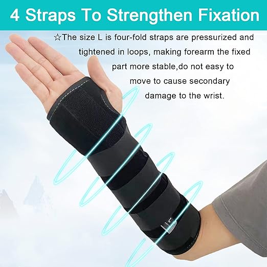 TANDCF Unisex Forearm and Wrist Support Splint Brace Double Fixation Wrist Brace for Carpal Tunnel,Adjustable Night Time Forearm Immobilizer Brace Splints,12.2 inch (31cm) length(RH/L)