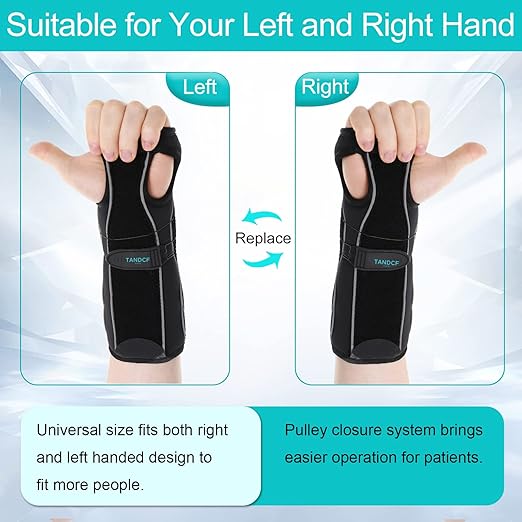 TANDCF bestlife Unisex Universal Both Hand Forearm and Wrist Support Splint Brace Reversible Wrist Brace for Carpal Tunnel,Adjustable Forearm Immobilizer,10.2 inch (26cm) length(Universal)