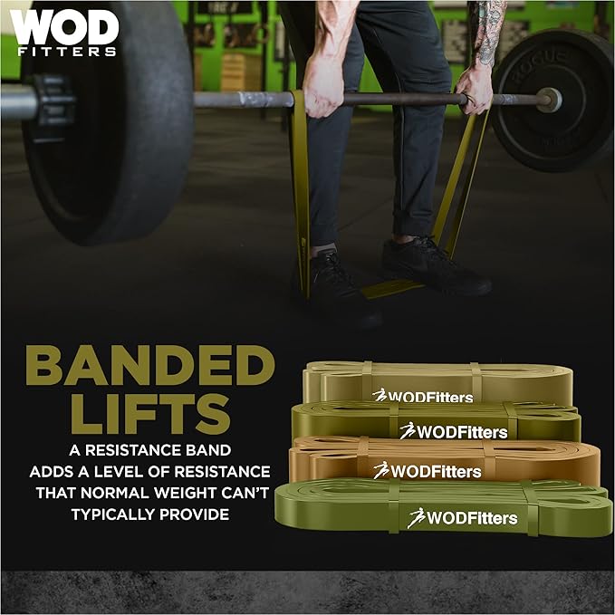 WODFitters Pull Up Assistance Band for Stretching, Mobility Workouts, Warm Up, Recovery, Powerlifting, Home Fitness and Exercise…