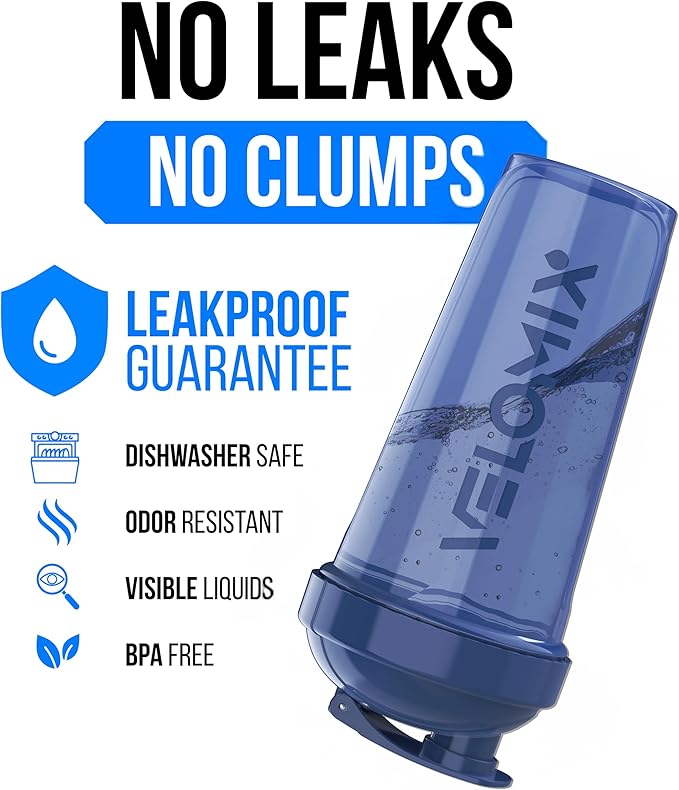 -6 PACK- 28 oz Protein Shaker Bottle for Protein Mixes - 6x Wire Whisk | Leak Proof Shaker Cups for Protein Shakes | Protein Shaker Bottle Pack | Protein Shake Cup (Elemental Mix)
