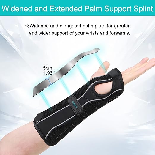 TANDCF bestlife Unisex Universal Both Hand Forearm and Wrist Support Splint Brace Reversible Wrist Brace for Carpal Tunnel,Adjustable Forearm Immobilizer,10.2 inch (26cm) length(Universal)