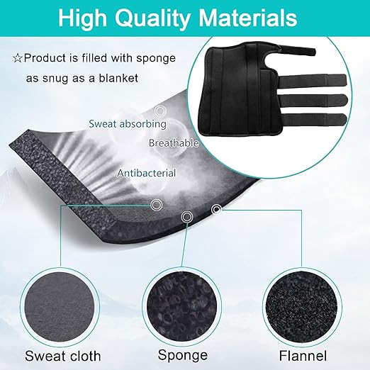 TANDCF Unisex Forearm and Wrist Support Splint Brace Double Fixation Wrist Brace for Carpal Tunnel,Adjustable Night Time Forearm Immobilizer Brace Splints,9.8 inch (25cm) length(LH/S)