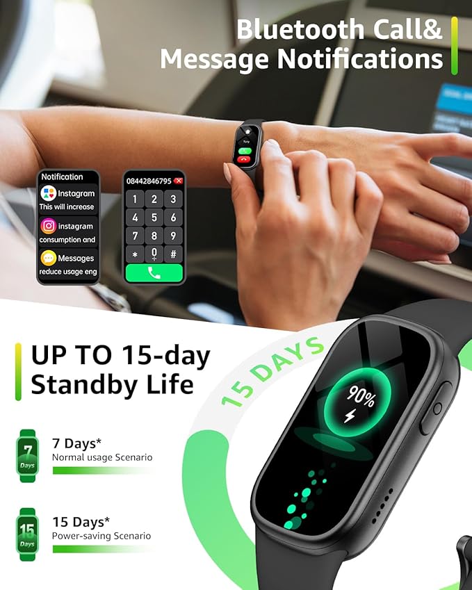Fitness Tracker (Answer/Dial Call), Smart Watch with 1.47" HD Touch Display, 130+ Sport Modes Activity Tracker with Sleep Monitor, IP68 Waterproof Tracker for Android&iPhone Women Men