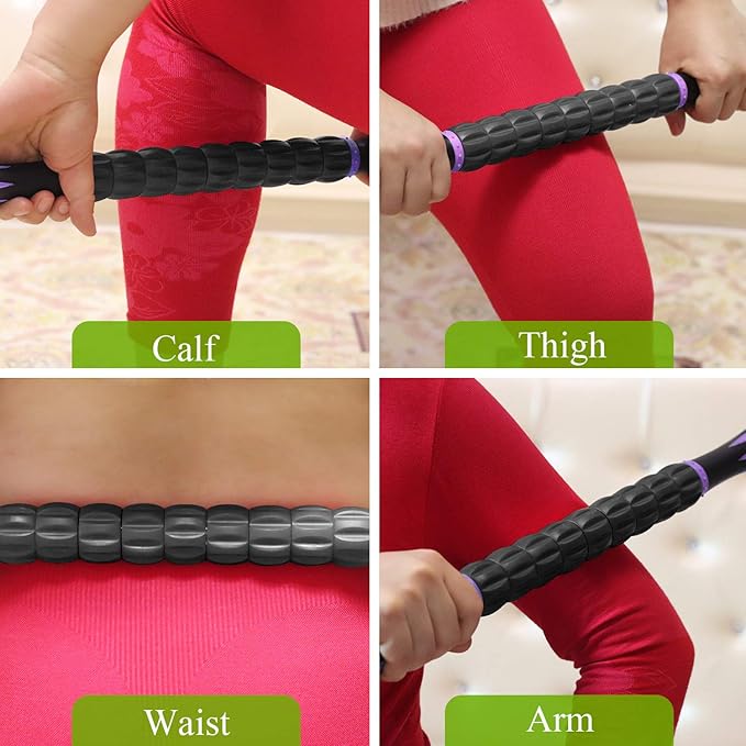 Muscle Roller, Massage Roller Stick for Athletes, Help Reducing Muscle Soreness Cramping Tightness Leg Arms Back Calves Muscle Massager