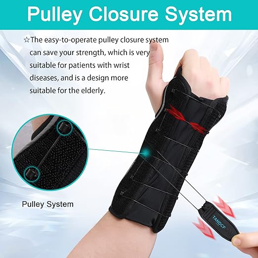 TANDCF bestlife Unisex Universal Both Hand Forearm and Wrist Support Splint Brace Reversible Wrist Brace for Carpal Tunnel,Adjustable Forearm Immobilizer,10.2 inch (26cm) length(Universal)
