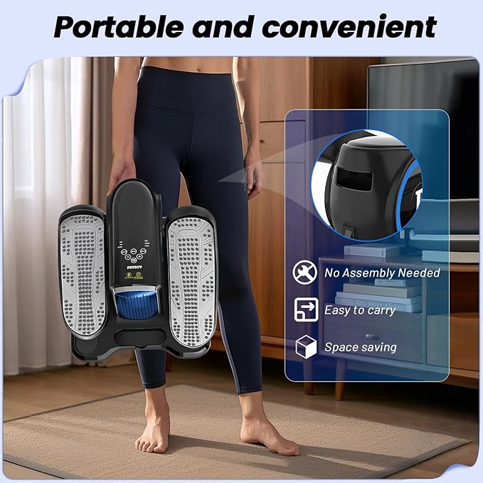 Under Desk Elliptical Machine, Elliptical Leg Exerciser with Bluetooth Speaker, 12 Adjustable Speeds, Auto & Manual Modes, Remote Control & LCD Touchscreen Ideal for Seniors