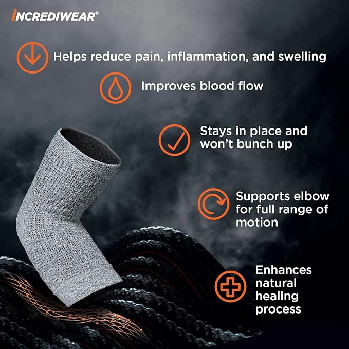 Incrediwear Elbow Sleeve – Elbow Brace for Elbow Support, Joint Pain Relief, Inflammation Relief, and Circulation, Tendonitis, Golf and Tennis Elbow Brace for Women and Men