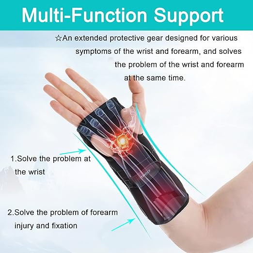 TANDCF bestlife Unisex Universal Both Hand Forearm and Wrist Support Splint Brace Reversible Wrist Brace for Carpal Tunnel,Adjustable Forearm Immobilizer,10.2 inch (26cm) length(Universal)