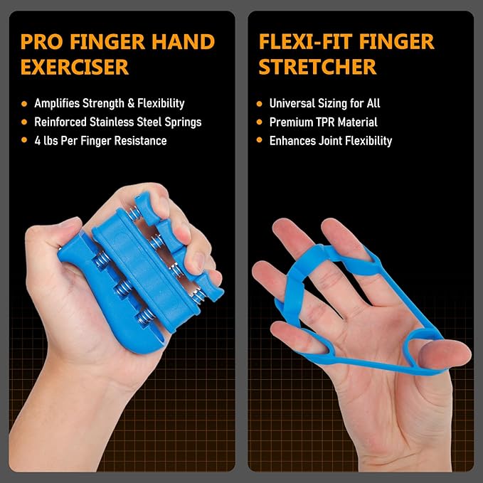 JKSHMYT Grip Strength Trainer Kits (5 Pack), Adjustable Resistance Forearm Strengthener, Hand Gripper Strengthener for Muscle Building and Injury Recovery for Athletes