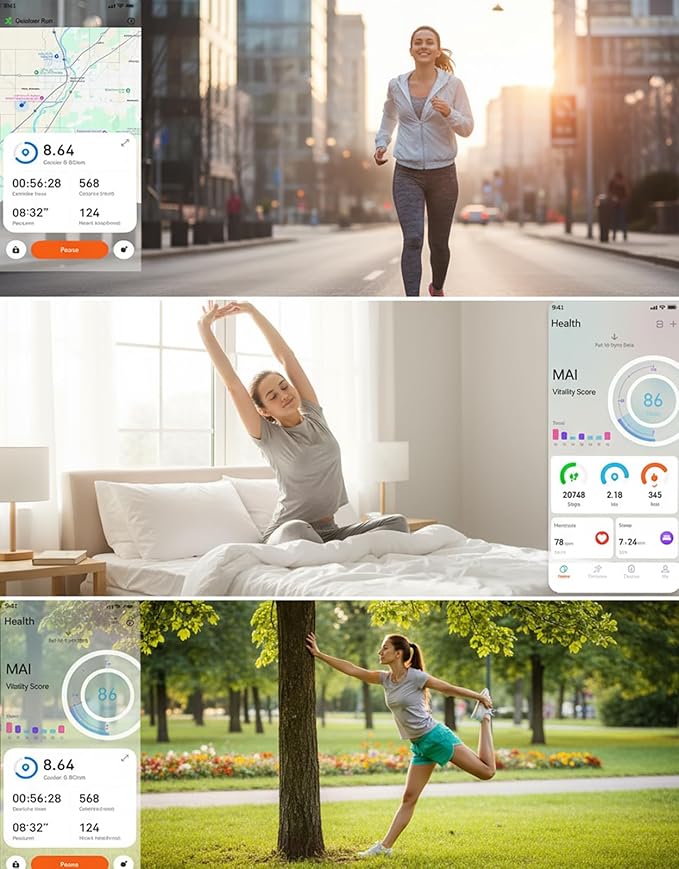 Fitness Tracker for Women Men, Fitness Watches with Heart Rate SpO2 Sleep Tracking,16 Sports Modes, SMS/SNS Notification Reminder IP68 Waterproof Activity Tracker for Android iOS Phone
