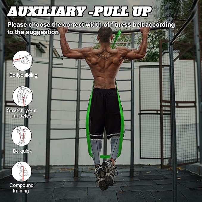 Resistance Bands Set for Men & Women - 4 Levels Exercise Band with Door Anchor, Pull Up Bands for Strength Training, Stretching, Powerlifting, Home Workouts