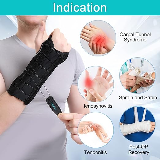 TANDCF bestlife Unisex Universal Both Hand Forearm and Wrist Support Splint Brace Reversible Wrist Brace for Carpal Tunnel,Adjustable Forearm Immobilizer,10.2 inch (26cm) length(Universal)