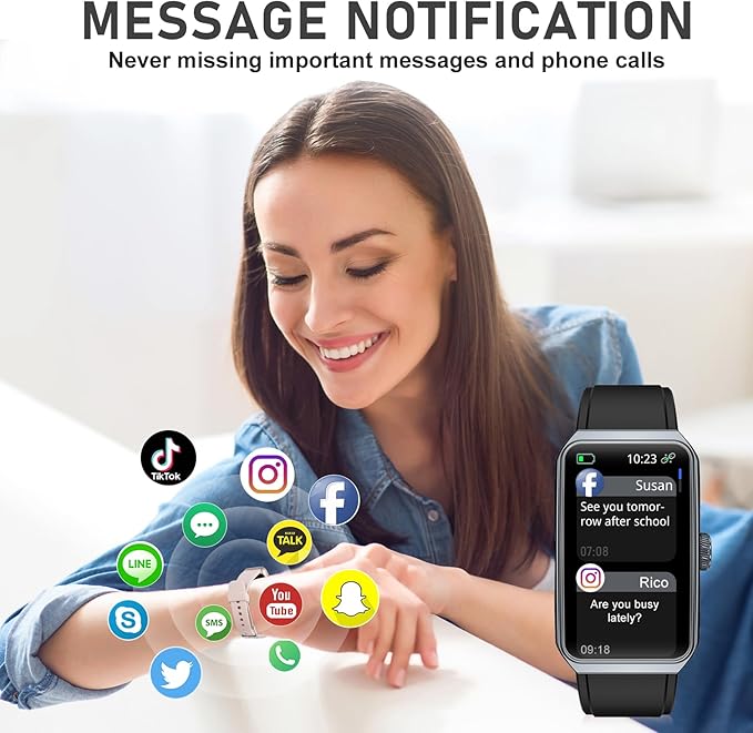 Fitness Tracker with 24/7 Heart Rate, Blood Oxygen, Sleep Tracker, Waterproof Fitness Watch, Activity Tracker with Step Tracker for Women Men