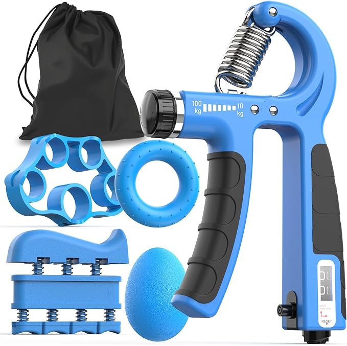 JKSHMYT Grip Strength Trainer Kits (5 Pack), Adjustable Resistance Forearm Strengthener, Hand Gripper Strengthener for Muscle Building and Injury Recovery for Athletes
