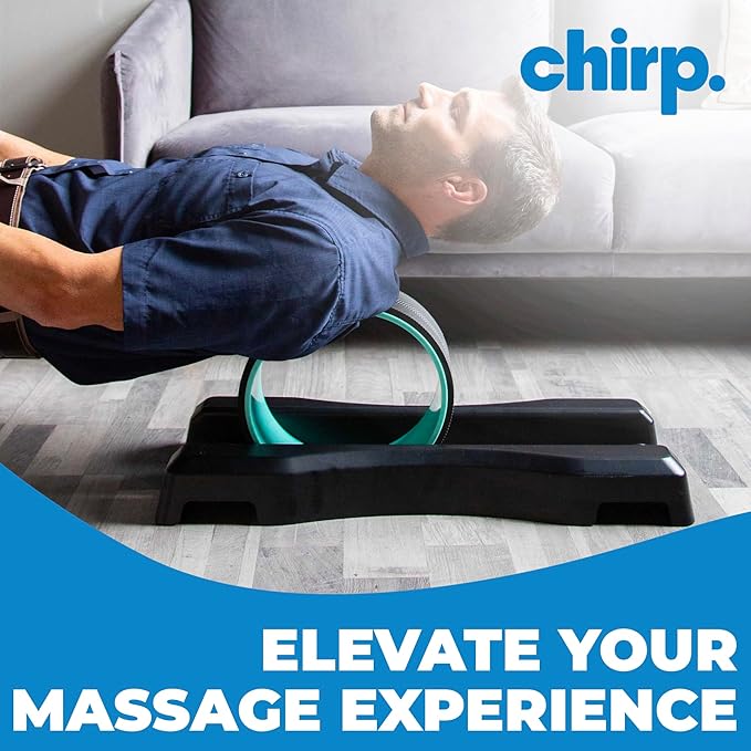 Chirp Wheel Base XR 3P 10” Acupressure & Stability: Achieve Deep Massages with Knot-Kneading Thumb, Neck & Headache Tension Relief - Black