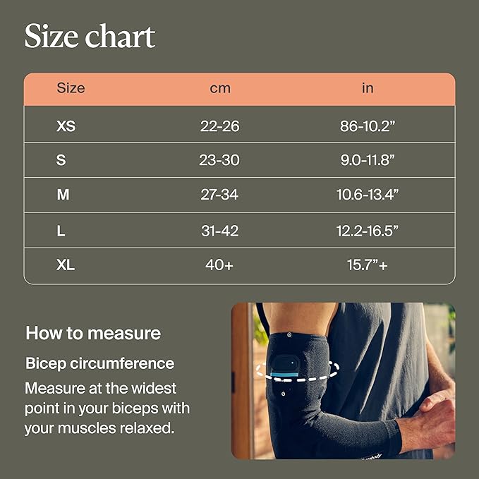 Therabody RecoveryPulse Arm - Compression and Vibration Sleeve for On The Go Relief, Reduce Soreness and Pain in Arms, Increase Flexibility (Extra Large)