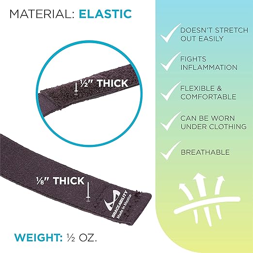 BraceAbility Epicondylitis Brace | Elbow Strap for Medial/Lateral Epicondyle Pain and Tendonitis Arm Compression Support Band for Men or Women (One Size Fits Most)