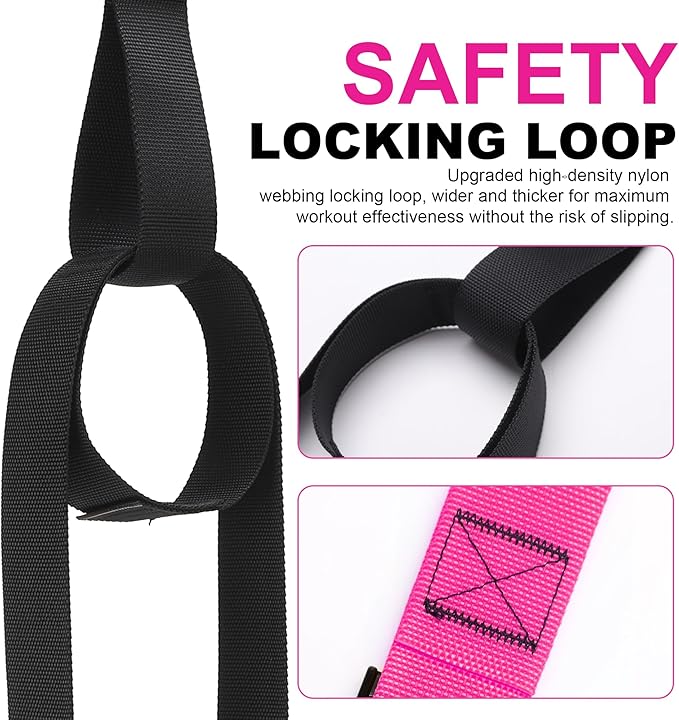 Home Resistance Training Kit | Full-Body Workout with Suspension Trainer Straps, Door Anchor, Handles, and Carrying Bag | Complete Home Gym Equipment