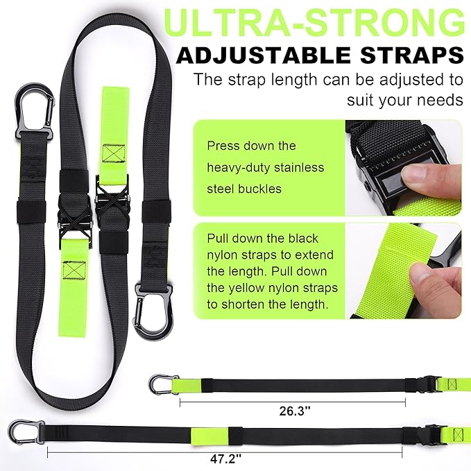 Home Resistance Training Kit | Full-Body Workout with Suspension Trainer Straps, Door Anchor, Handles, and Carrying Bag | Complete Home Gym Equipment