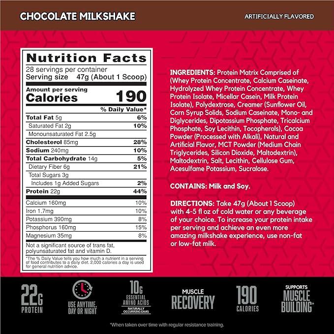 BSN SYNTHA-6 Whey Protein Powder with Micellar Casein, Milk Isolate, Chocolate Milkshake, 28 Servings (Packaging May Vary) Chocolate