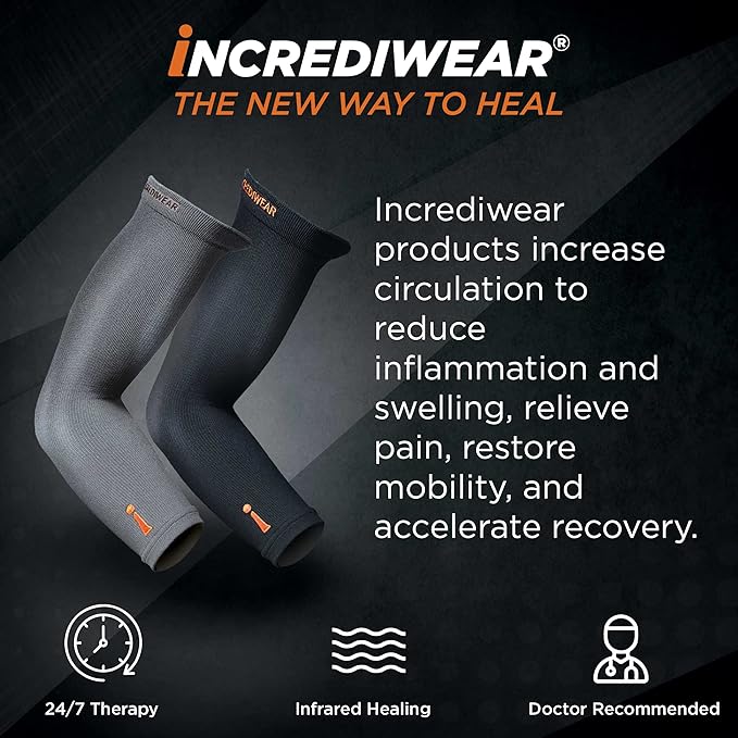 Incrediwear Elbow Sleeve – Elbow Brace for Elbow Support, Joint Pain Relief, Inflammation Relief, and Circulation, Tendonitis, Golf and Tennis Elbow Brace for Women and Men