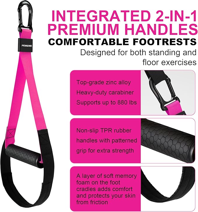 Home Resistance Training Kit | Full-Body Workout with Suspension Trainer Straps, Door Anchor, Handles, and Carrying Bag | Complete Home Gym Equipment