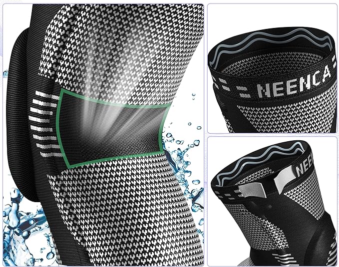 NEENCA Professional Knee Brace for Pain Relief, Medical Knee Support with Patella Pad & Side Stabilizers, Compression Knee Sleeve for Meniscus Tear, ACL, Joint Pain, Runner, Workout