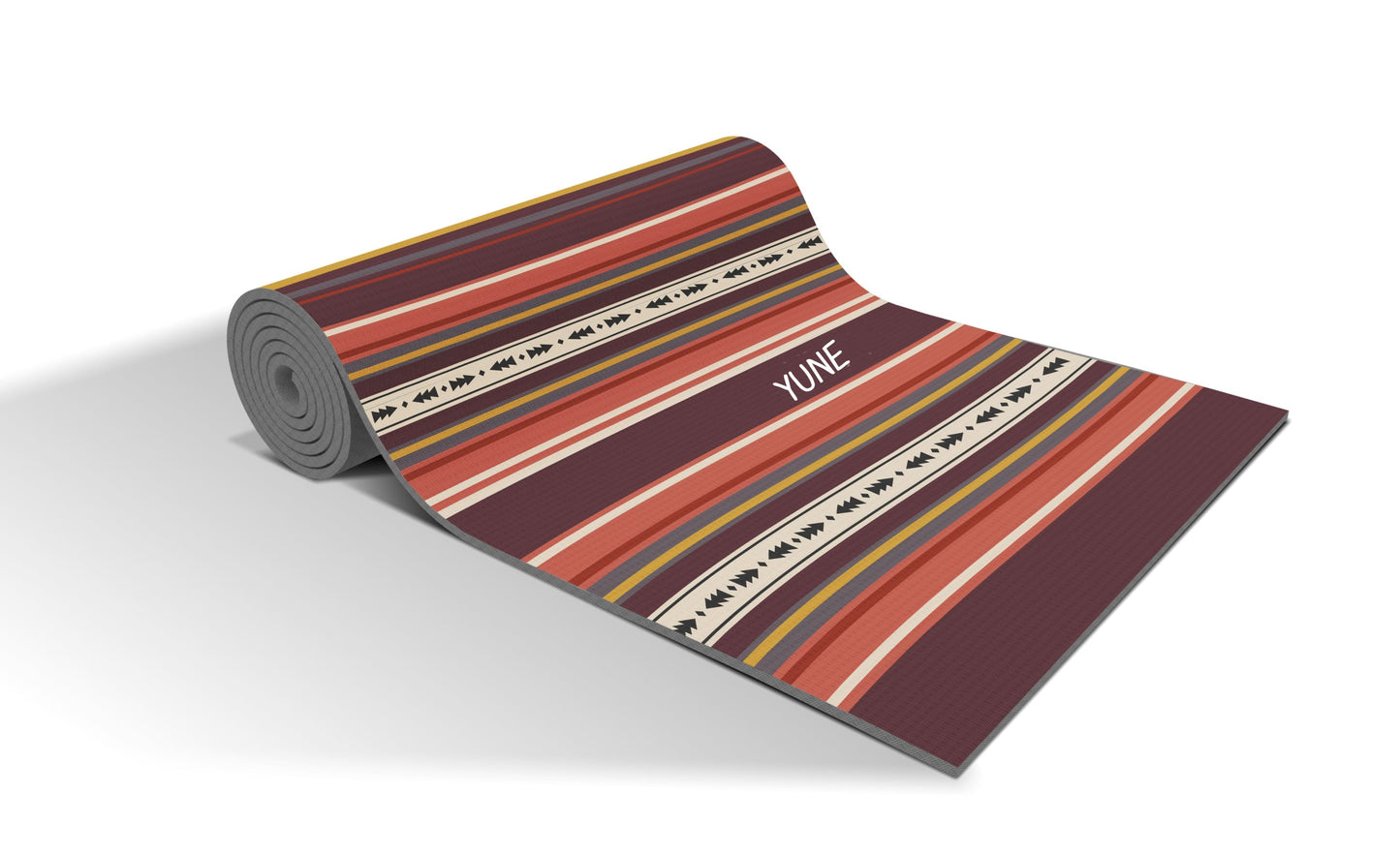 Yoga Mat | 6mm Thick | Striped | Non-Slip | Eco Friendly | Yune Yoga |